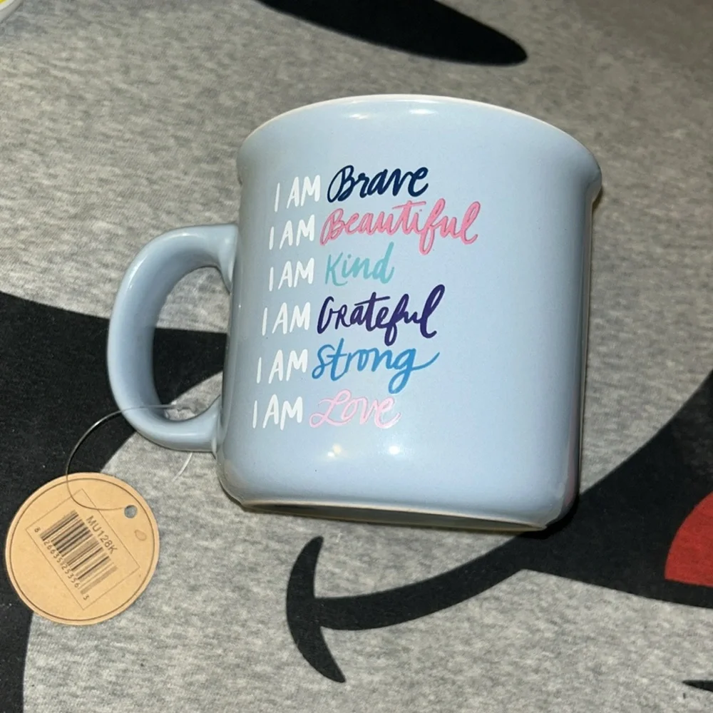 NWT Large Sized Inspirational Mug in light blue by Kristin Ley - Picture 2 of 5